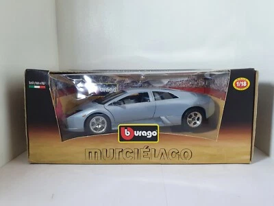 Lamborghini Murcielago 1:18 - Burago - Plateado/Azul - Modelo de coche fundido a presión - En caja Foto 1 de 4