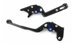 Black Blue Flip Up Brake Clutch levers HONDA CBR 900 RR 900RR SC28 1992-1993 - Picture 1 of 9