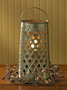 Primitive Farmhouse Cheese Grater Accent Lamp - Picture 1 of 3