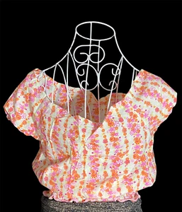 Uttam Kids Blouse Girls 8/10 years Top Floral Cropped Sequins - Picture 1 of 8