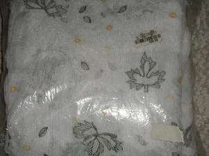 NEW White w/ Flowers design 216" x 60" Sheer Curtain Valance Window Scarf. - Picture 1 of 7