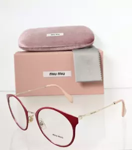 Brand New Authentic Miu Miu Eyeglasses VMU 51P USS- 1O1 Red & Gold Frame - Picture 1 of 6