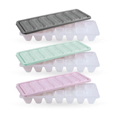 Eiswürfelform mit Deckel Eiswürfelbehälter Eiswürfelbox Ice Cube 25x10x3,5cm Eis - Bild 1 von 4