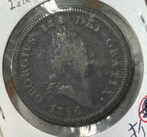 Moneta mezzo penny Isola di Man 1786 migliori condizioni - Foto 1 di 4