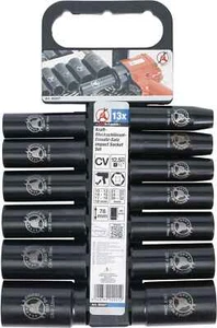 13 Llaves De Impacto 6 Pans Largas 1/2" Para Llave De Impacto De 10 A 32Mm - Imagen 1 de 8