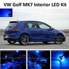 BLUE PREMIUM VW GOLF MK7 MKVII GTI 12-19 INTERIOR FULL LED BULBS LIGHT KIT SET