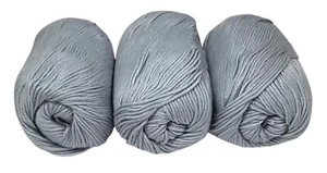 Lot Of 3 Silk Blend Yarn Gray 60 Silk 10 Cashmere 30 Wool 50gm Skien Soft - Picture 1 of 2
