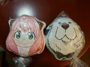 SPY FAMILY - Anya & Bond - Big Face Cushion - New - Authentic From Japan! - Picture 1 of 7