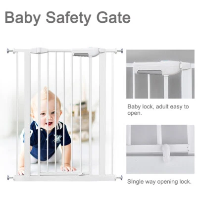 Baby Safety Gate Adjustable Kid Pet Security Stair Barrier Door Extension Panel - image 1 of 4