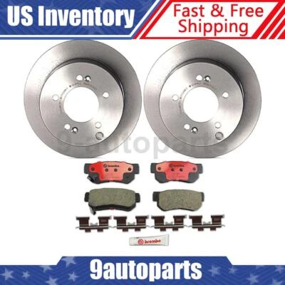 Rotores de freno traseros Brembo OE pastillas de freno de cerámica para Hyundai XG300 2001 FWD Foto 1 de 4