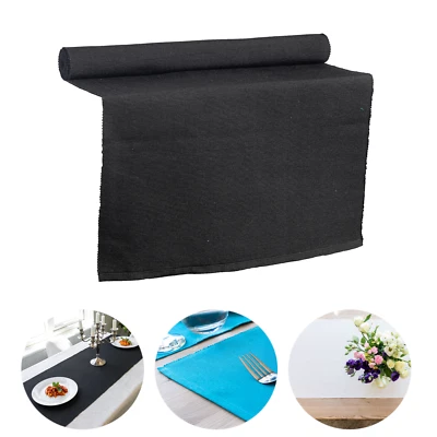 Ribbed Cotton Table Runner Dining Placemat Table Cloth Party Wedding Table Cover - image 1 of 3