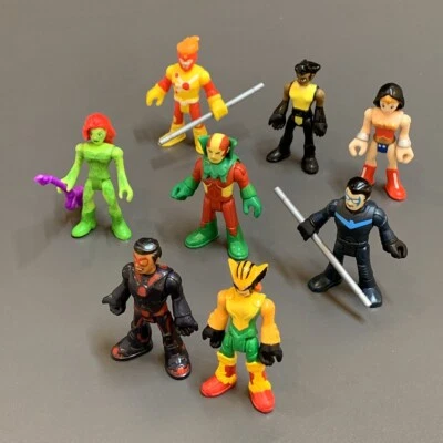 8pcs Imaginext DC Super Friends Firestorm Hawk Girl Vibe Wonder Woman Figures - Image 1 of 4