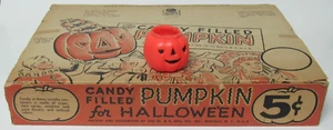 Vintage 1949 Halloween Kürbis Jack-o-Lantern Neuheit Laden Display Box W&F MFG - Bild 1 von 22