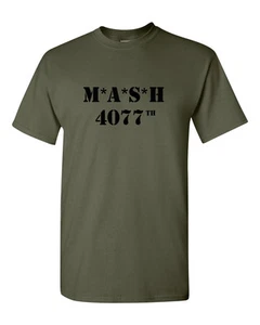MASH 4077th T Shirt Military Green Mobile Army Surgical Hospital Tee S-3XL - Picture 1 of 1