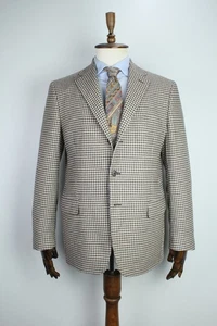 BOGGI Brown Flannel WOOL & CAHMERE Check Blazer Jacket 52IT 42US/UK - Picture 1 of 16