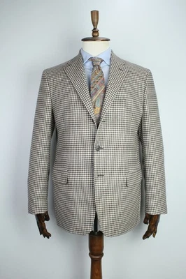 BOGGI Brown Flannel WOOL & CAHMERE Check Blazer Jacket 52IT 42US/UK - Image 1 of 4