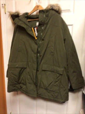 Abrigo Mujer Interior 1X Verde 3M Thinsulate Ártico Parka Piel Sintética Foto 1 de 4