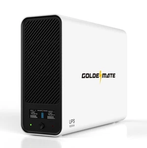 GOLDENMATE 1000VA/600W Lithium UPS Backup Power, LiFePO4, LCD, 8-Outlet - Picture 1 of 10