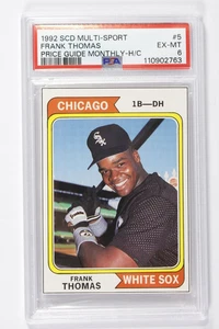 1992 SCD Multi-Sport Price Guide Frank Thomas #5 PSA 6 EX-MT Hand Cut - Picture 1 of 2