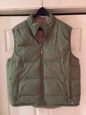 LL Bean Goose Down Puffer Vest Men's Extra Large XLT Size XL Tall  Green/Tan - Image 1 of 4