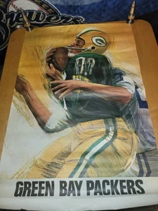 VINTAGE 1960s DAVID BOSS POSTER OF THE GREEN BAY PACKERS 36" 24" FAIR CONDITION - Picture 1 of 7