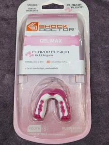 IOB Shock Doctor Gel Max Youth 10- Mouthguard Flavor Fusion Bubble Gum Box Damag - Picture 1 of 8