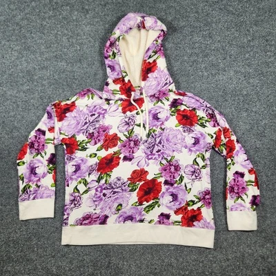 Sudadera con Capucha Grande Multi Floral para Mujer Victorias Secret Manga 3/4 Súper Suave Foto 1 de 4