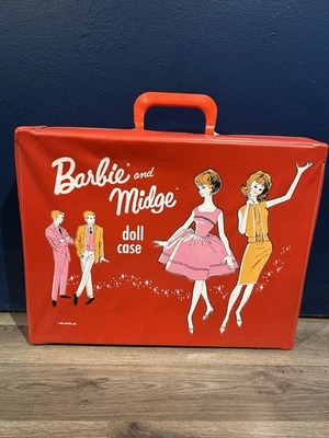 Vintage 1962 Barbie and Midge Doll Case w/ Dolls, Clothes & Accessories Mattel - Image 1 of 4
