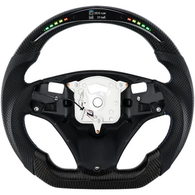LOSCHEN Carbon Fiber LED Steering Wheel For BMW M3 E88 E90 E91 E92 E93 05-12 - Image 1 of 4