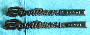 (2) NOS 1970-77 Dodge "Sportsman Royal" Van Emblems, Mopar #2956461 (((READ))) - Picture 1 of 4