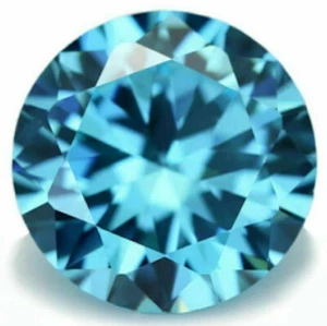 Aquamarine Blue Cubic Zirconia 1-12 mm Round Loose Stones Very Best Quality - Bild 1 von 2