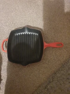 Le Creuset Cast Iron Square Grillit Grill Pan size 26cm Red - Picture 1 of 5