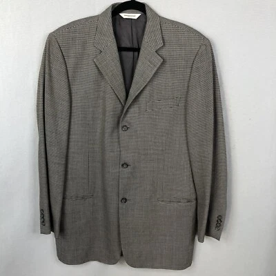 Pronto Uoma Blazer  Mens 42XL Extra Long Black 100% Wool Italy Bozzalla Lesna - Image 1 of 4