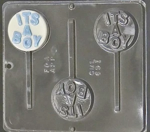 "It's a Boy" Lollipop Chocolate Candy Mold Baby Shower 691 NUEVO - Imagen 1 de 1