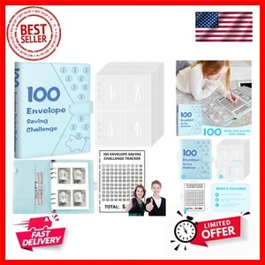 100 Envelopes Money Saving Challenge Binder, A5 Budget Binder with Cash Envel... - Picture 1 of 8