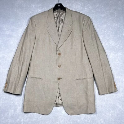 Giorgio Armani Le Collezioni Hombre Talla 42R Marrón Tres Botones Bolsillos Foto 1 de 4