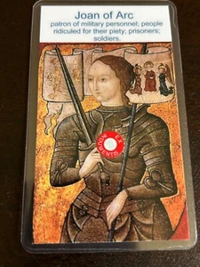 Saint Joan of Arc. 3rd Class Relic Card - Picture 1 of 2