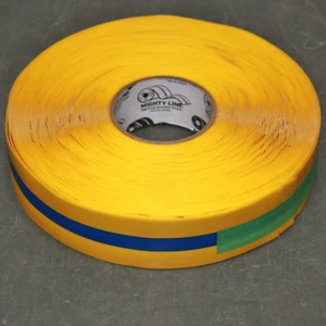 Mighty Line Industrial Floor Tape 2RYBCTR, 2" x 100 ft x 50 mil, Yellow Vinyl - Picture 1 of 6