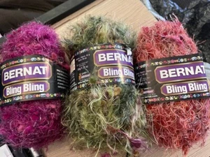 Bernat yarn - BLING BLING 100% Nylon 50g each Made in China - Picture 1 of 18