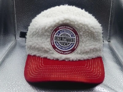 Gorra The Game Lacrosse Unlimited Quick Stick Strapback OSFM Roja Blanca y Azul Foto 1 de 4