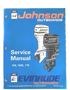 OMC Johnson Evinrude 150 1994 175 HP 150 Comm manual de servicio PN 500611 prioridad - Imagen 1 de 12