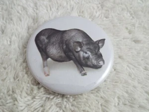 Cerdo barriga ~ 2-1/4" botón pinback pin (B8) - Imagen 1 de 2