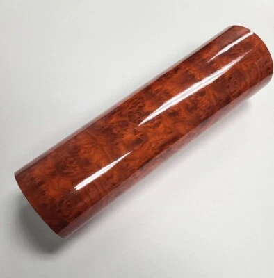 Rollo de calcomanías adhesivas de vinilo marrón arce grano madera ojo de pájaro brillante rollo Foto 1 de 4