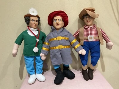 De colección. Muñecas de peluche Good Stuff The 3 Stooges 2002, Moe, Curly and Larry Foto 1 de 4