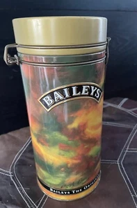 Vintage Baileys The Original Round Tin Can Container Locked Lid Ireland - Picture 1 of 4