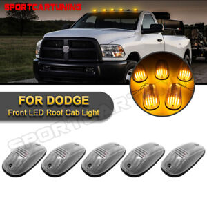 For 03-10 Dodge Ram truck 1500 2500 3500 Clear Cab Roof Running Lights Lamp 5pcs