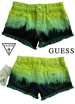 NUEVO CON ETIQUETAS ADIVINA Pantalones Cortos de Denim Cintura Alta Cintura Tie Dye Verde Niñas Pequeñas (Talla 5) Precio de venta sugerido por el fabricante $36.50 Foto 1 de 3