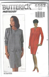 Butterick Sewing Pattern 5562, Misses' Zipper Front Dress, Size 6-8-10, Uncut - Picture 1 of 2