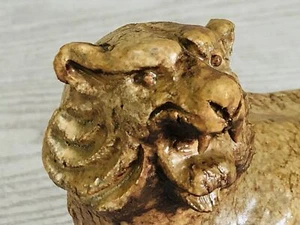 Y3619 OKIMONO Seto-ware Figura Tigre Caja Firmada Japón Antigua Decoración Interior - Imagen 1 de 12