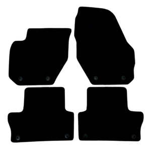 Car Floor Mats For Volvo XC 60 Velour Waterproof Black Carpet Rugs Auto Liners - Picture 1 of 13